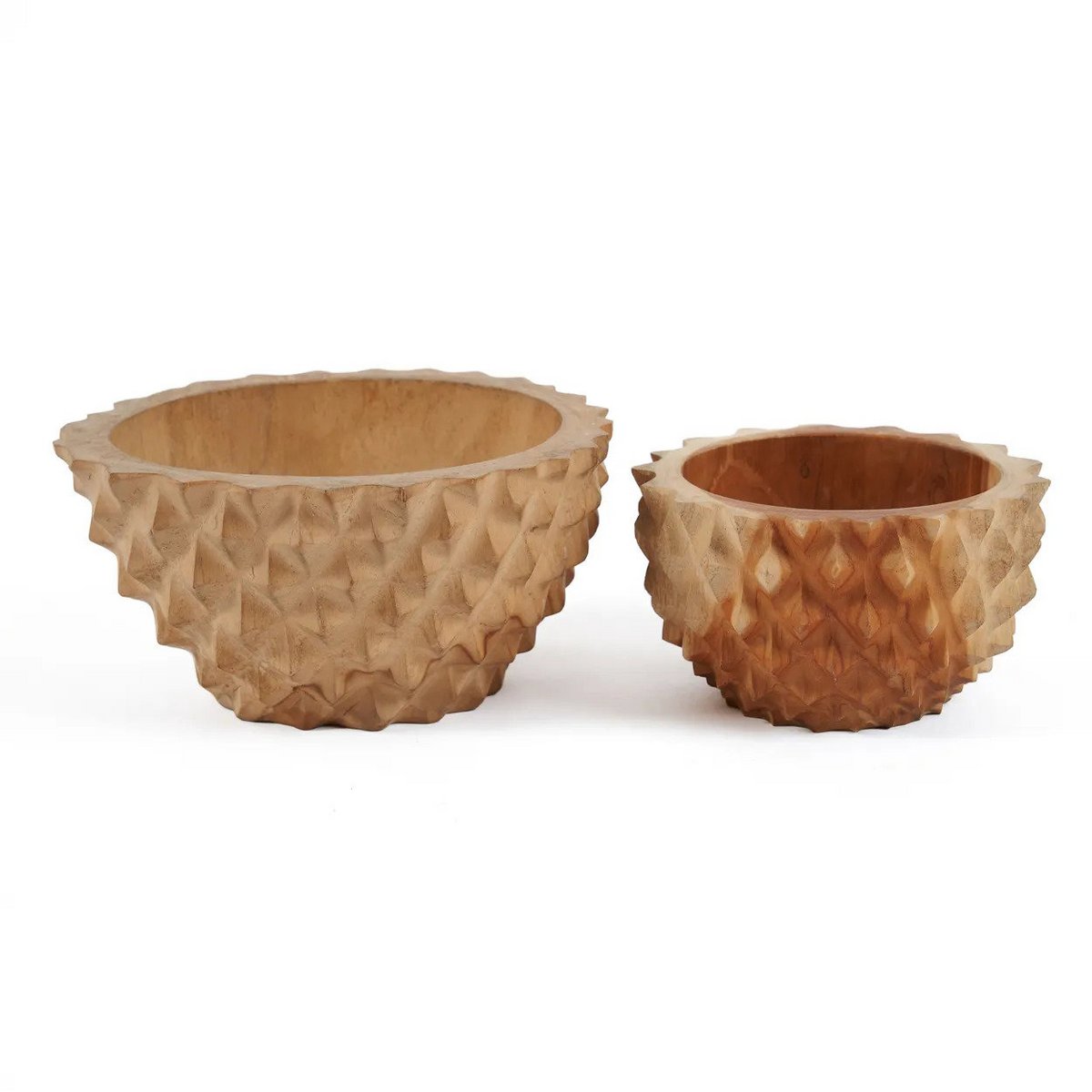 Le bol Durian en racine de teck - M