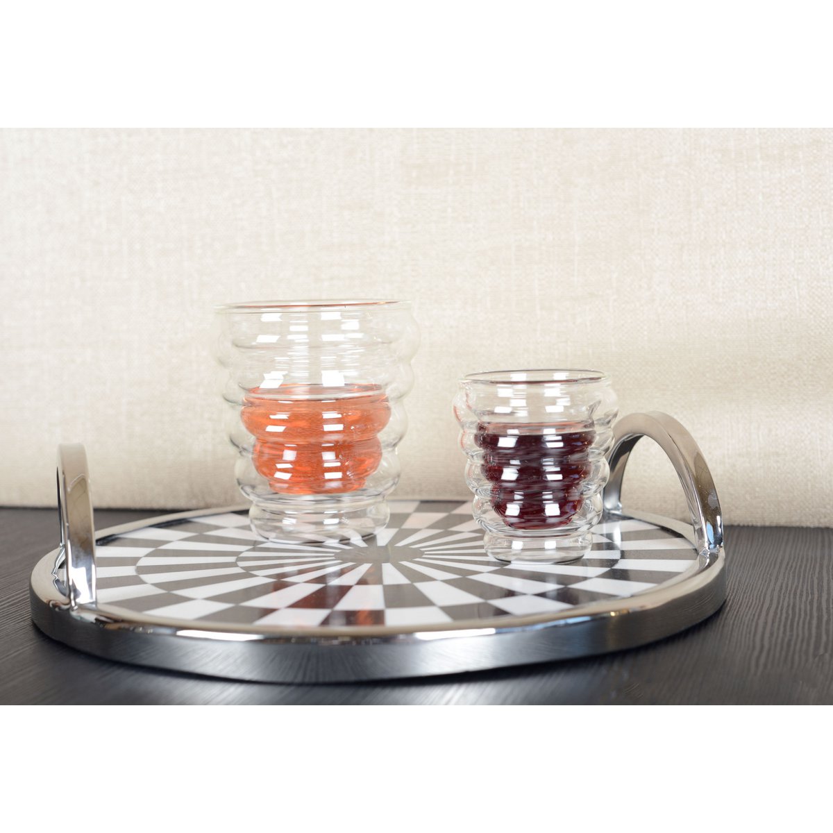 Tasses à café expresso double paroi vague 70ml - lot de 2