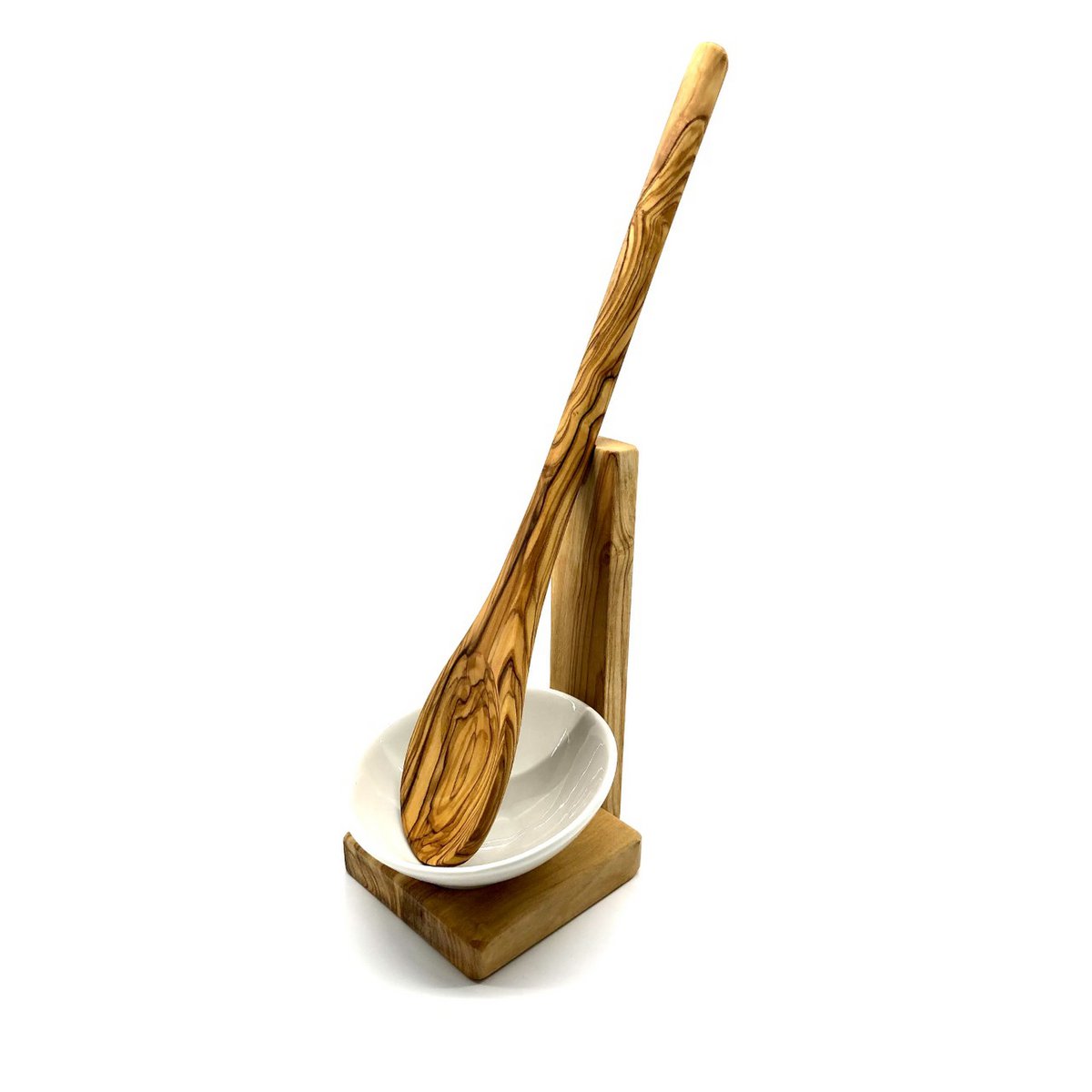 Porte-cuillère de cuisson avec cuillère de cuisson ronde