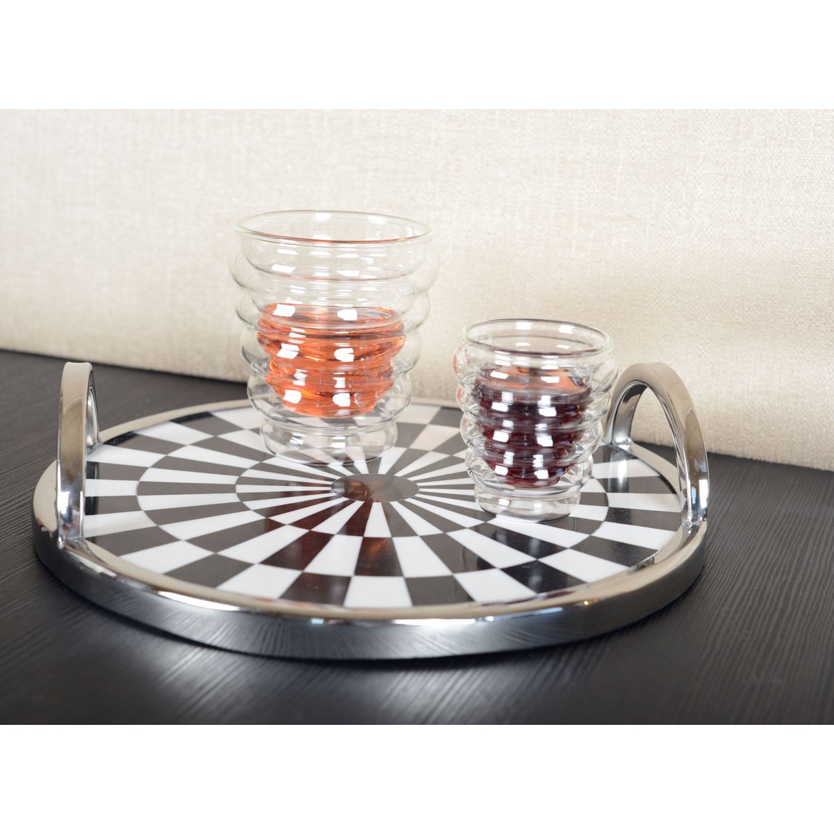 Tasses à thé et café double paroi vague 250ml - lot de 2