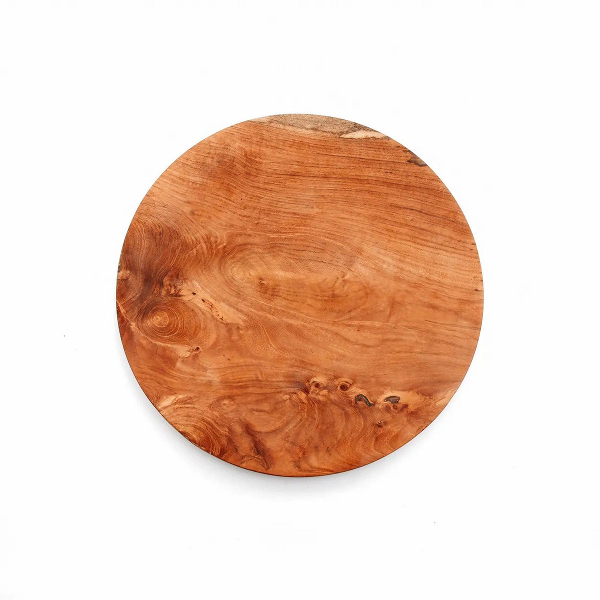 Assiette ronde en racine de teck - XS