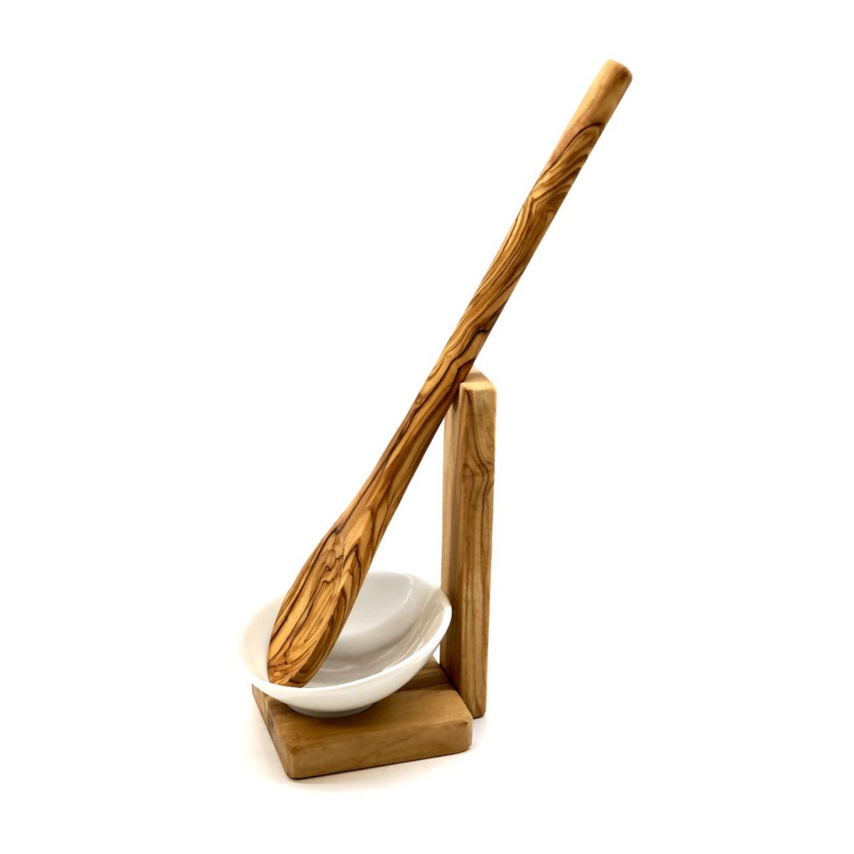 Porte-cuillère de cuisson avec cuillère de cuisson ronde