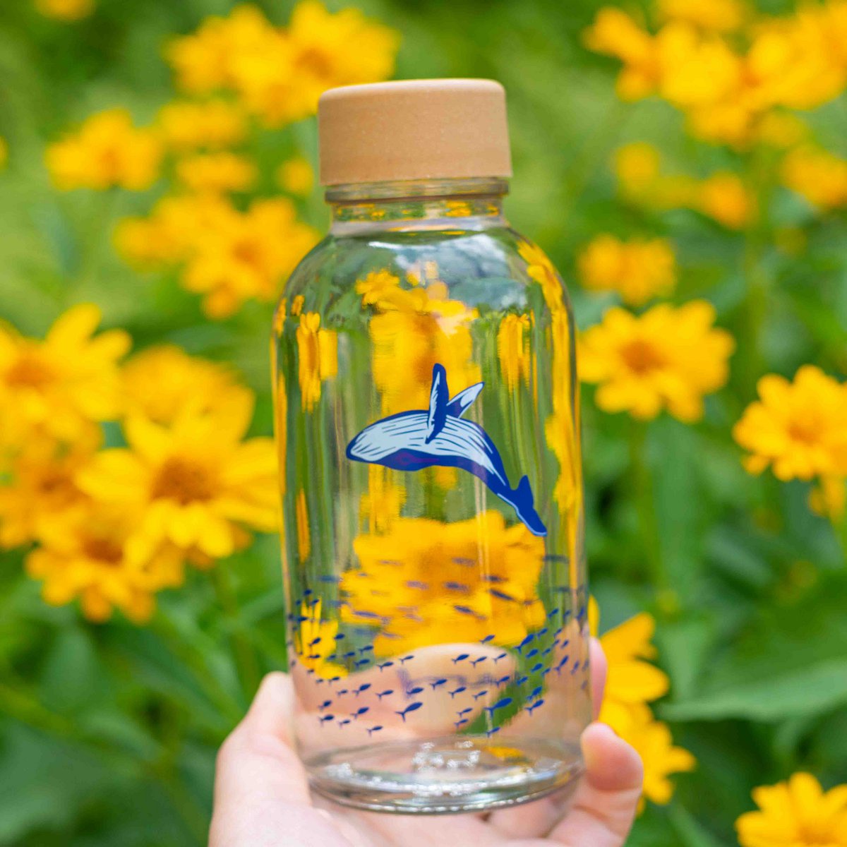 AMOUREUX DE L'OCÉAN Bouteille en verre de 0,4 l