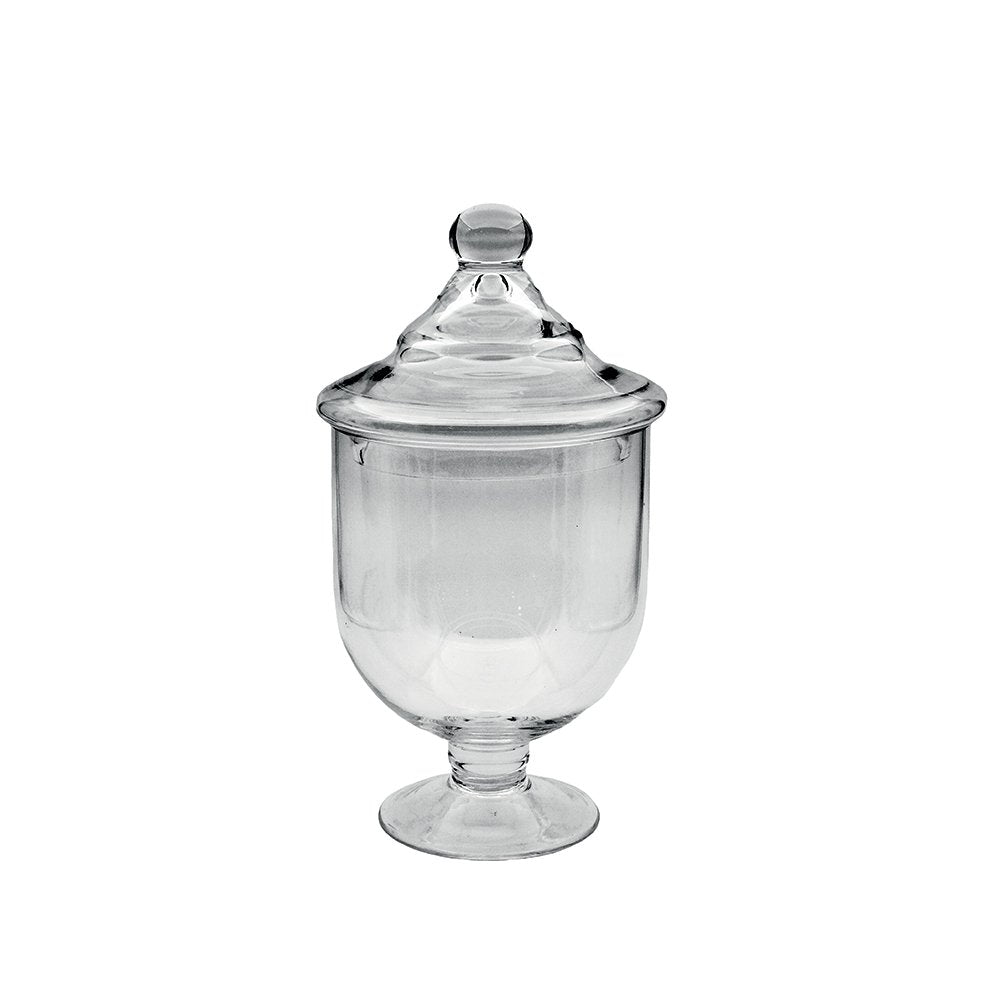 Bonbonnière sur pied en verre 15x15x29cm