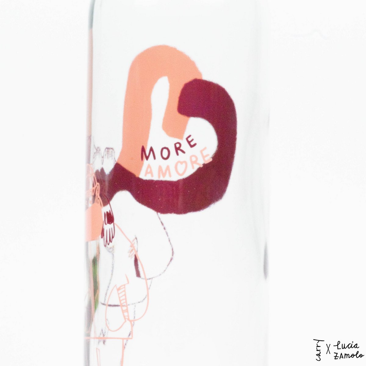 MORE AMORE ROUGE Bouteille en verre de 0,7 l