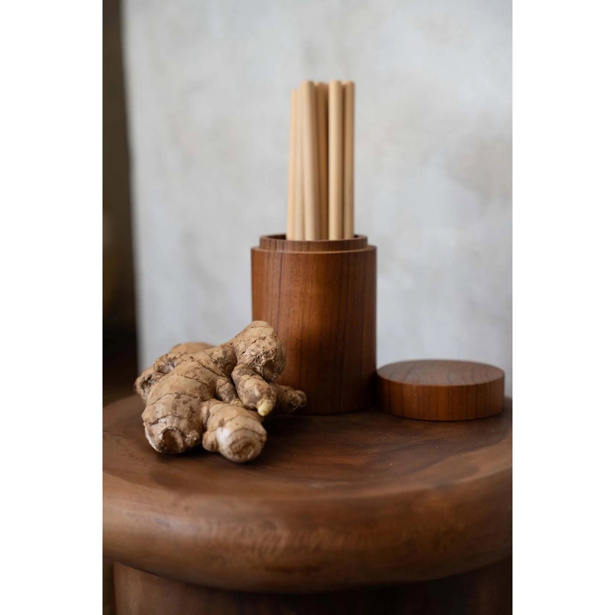 Les Pailles en Bambou - Lot de 10 Avec Brosse de Nettoyage