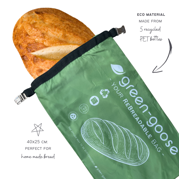 green-goose Sac à Sandwich Réutilisable en rPet L - 40x25cm