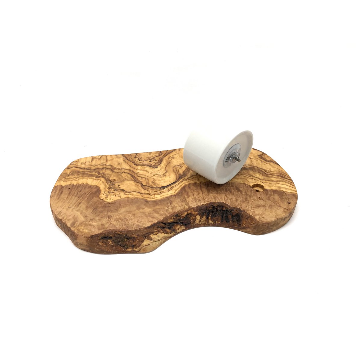 Planche à hamburger RUSTIC avec bol en porcelaine (longueur env. 40-44 cm)
