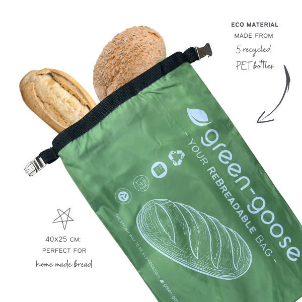 green-goose Sac à Sandwich Réutilisable en rPet L - 40x25cm