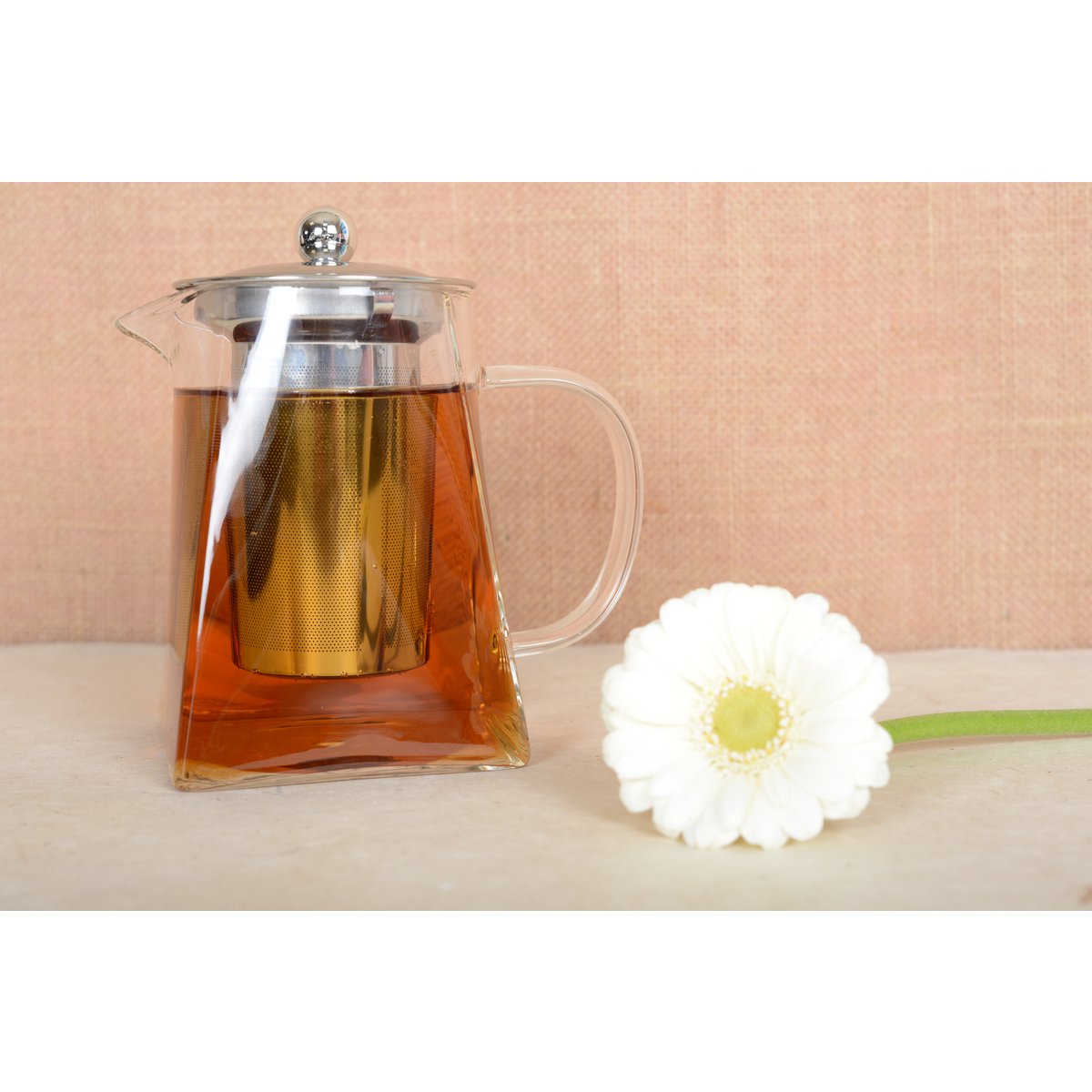 Théière carrée avec filtre inox 650ml