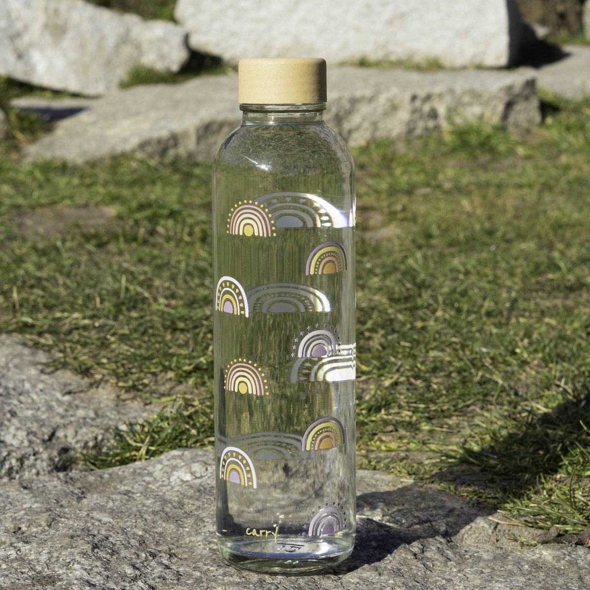 BOHO RAINBOW Bouteille en verre 0,7 l
