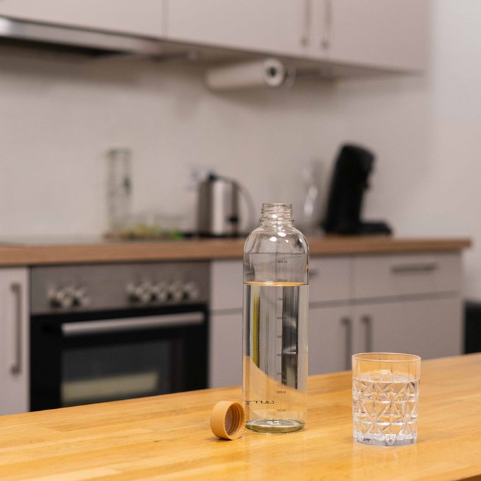 Bouteille en verre 1,0 L - BOOSTER D'HYDRATATION