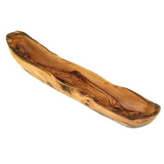 Bol à pain rustique en bois d'olivier 40 - 45 cm