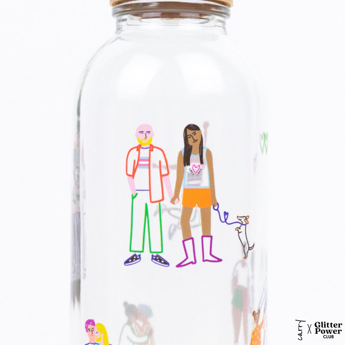 LOVE IS LOVE Bouteille en verre de 0,7 l