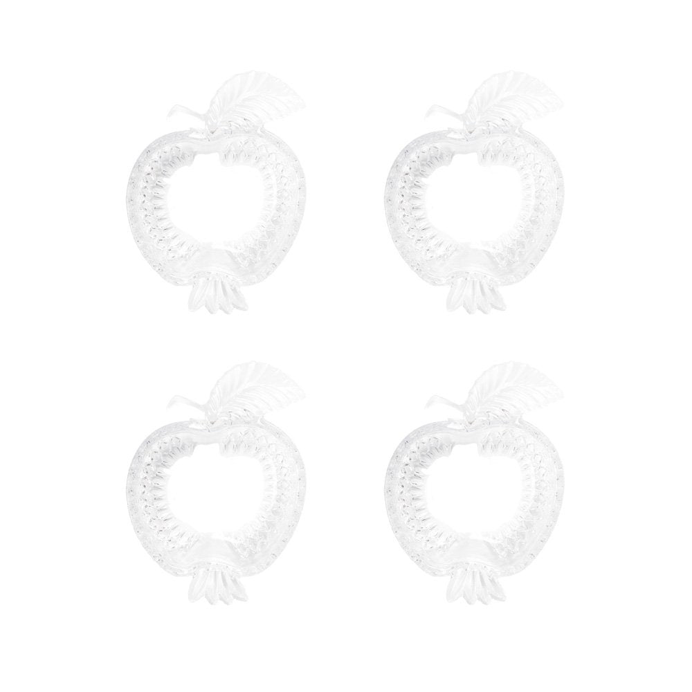 Coupelles en verre pomme 16.5x12.2x4.5cm - lot de 4
