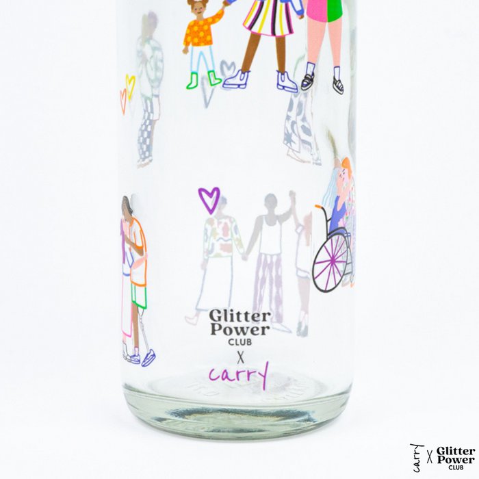 Bouteille en verre 0,7 L : LOVE IS LOVE
