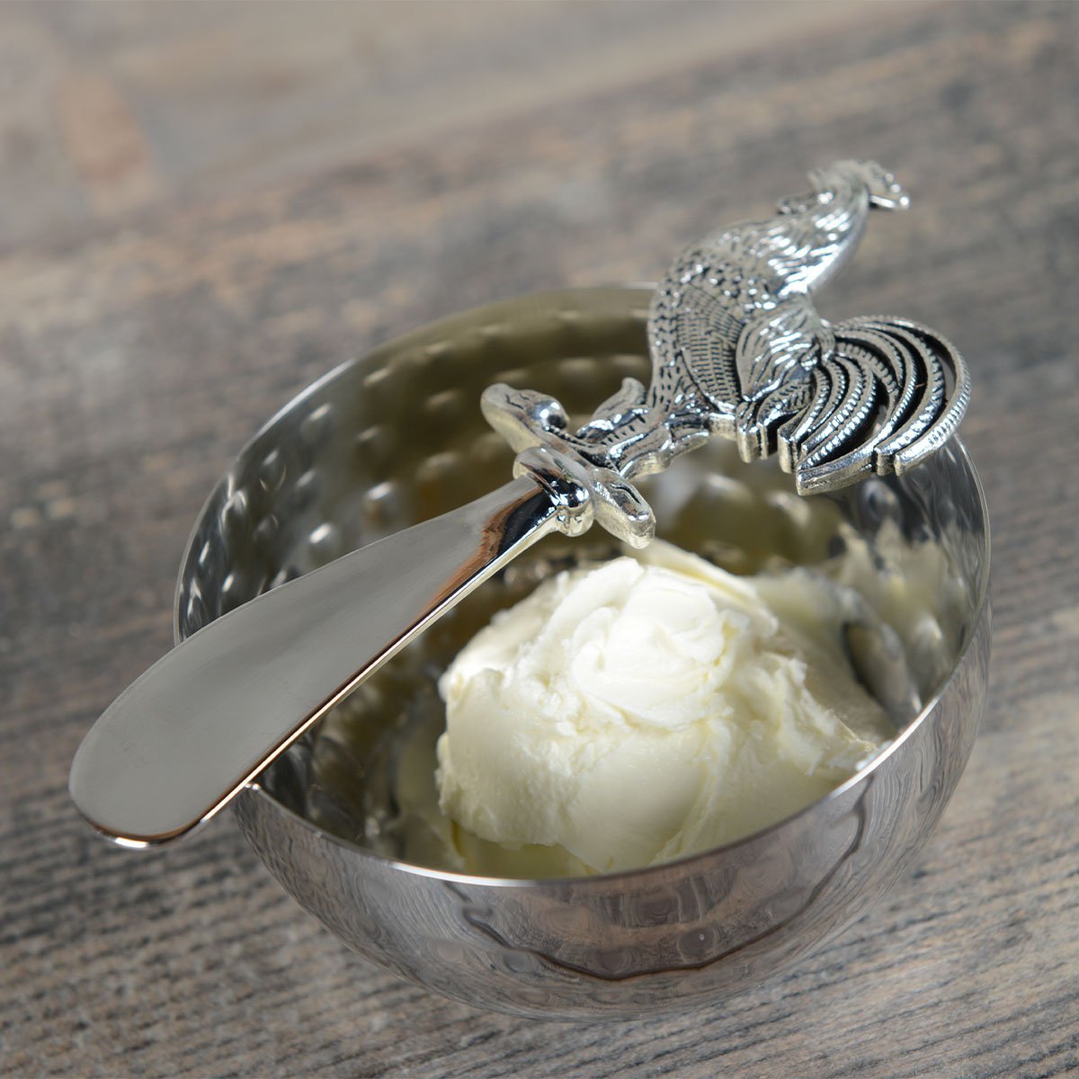 Tartineur coq argent - lot de 2