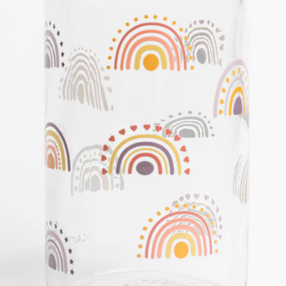 BOHO RAINBOW Bouteille en verre 0,4 l