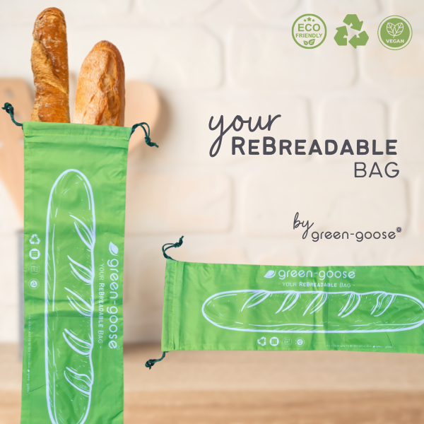 green-goose Ensemble de sacs à pain réutilisables en rPet