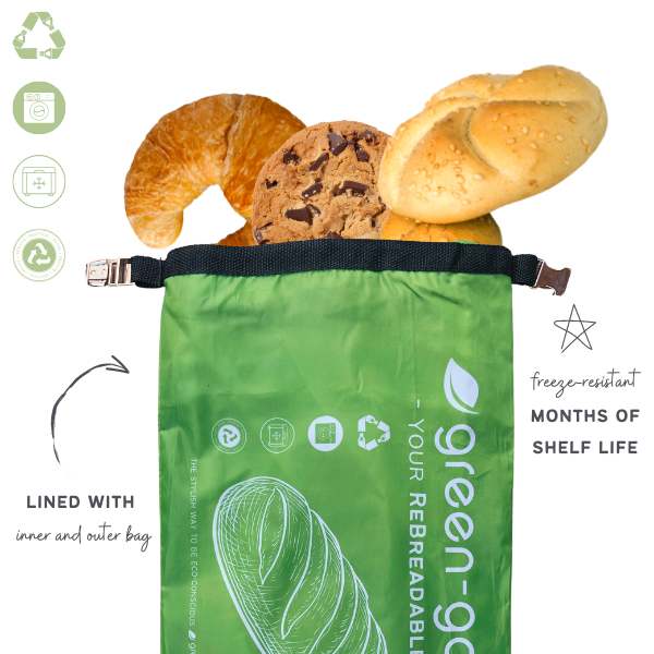 green-goose Ensemble de sacs à pain réutilisables en rPet