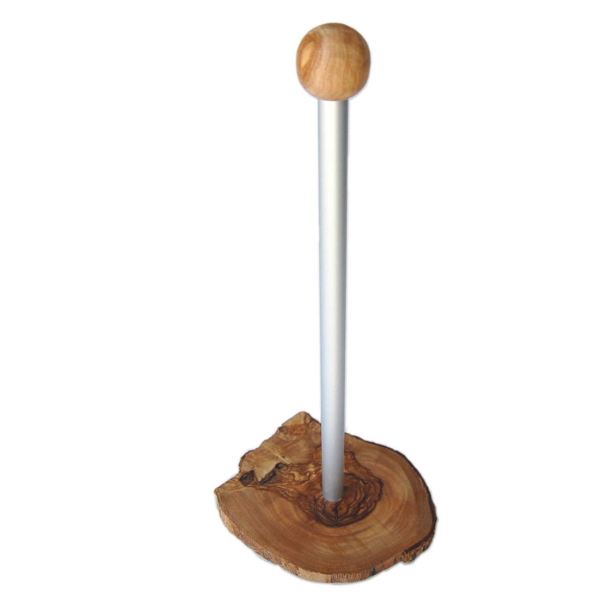 Porte-rouleau de cuisine classique en bois d'olivier
