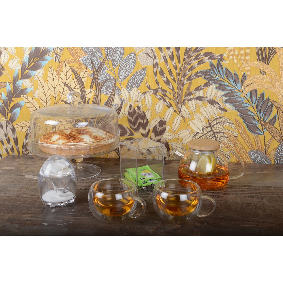 Théière 1l avec couvercle en bois