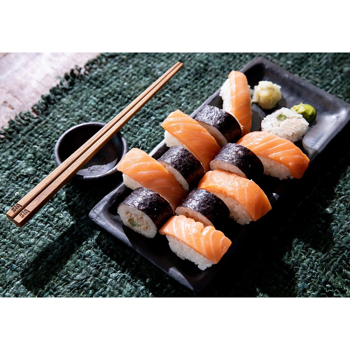 Assiette à Sushi Brûlée - Noir - L