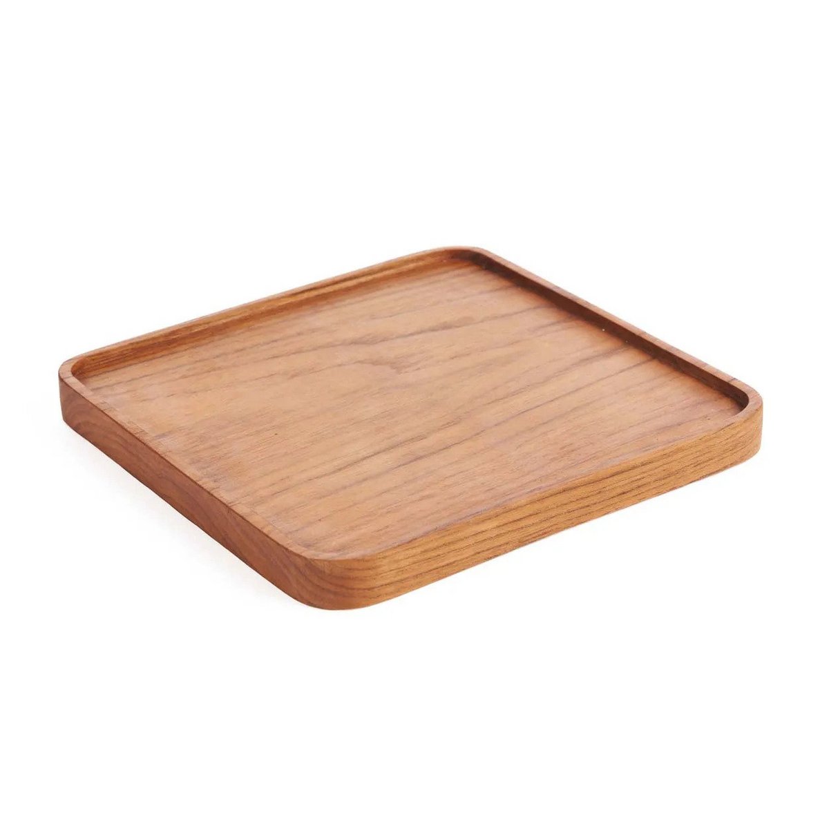 L'Assiette Carrée en Teck - Naturel - M