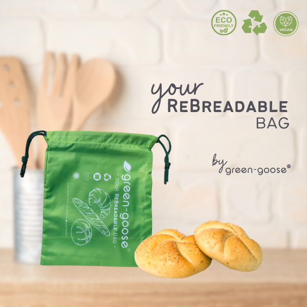 green-goose Sacs à Sandwich Réutilisables en rPet - 2 Pièces - 25x20cm