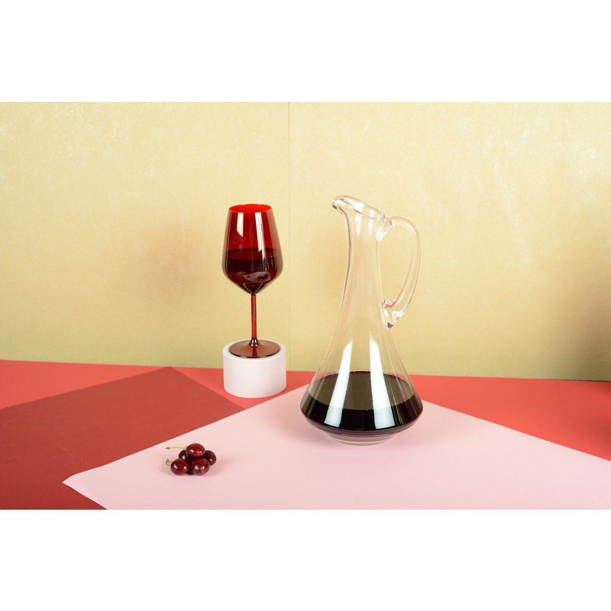 Carafe en verre avec anse 17x31cm