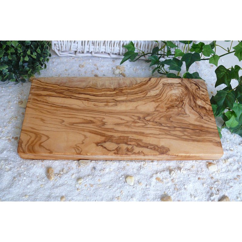 Planche à déjeuner carrée 30 x 15 cm en bois d'olivier