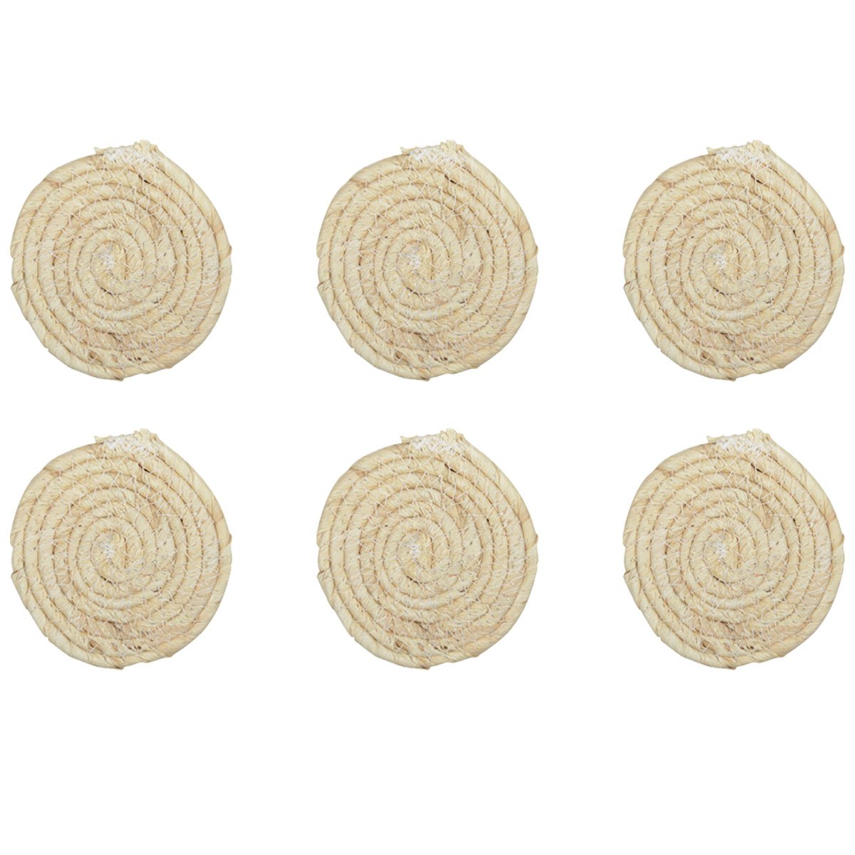 Dessous de verre rond en cordage - lot de 4
