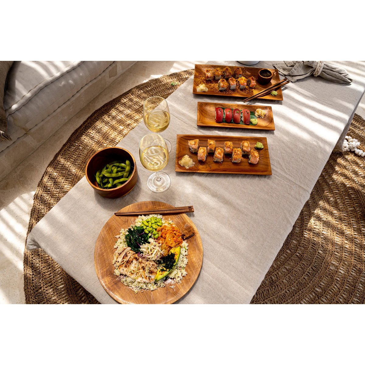 Assiette à Sushi Racine de Teck - M