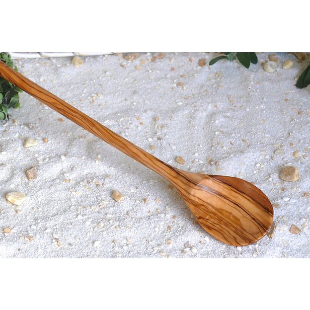 Set de 4 cuillères à cuisiner, 30 cm environ, en bois d'olivier