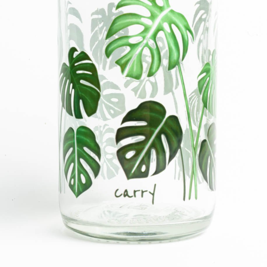 GREEN LIVING Bouteille en verre de 0,4 l