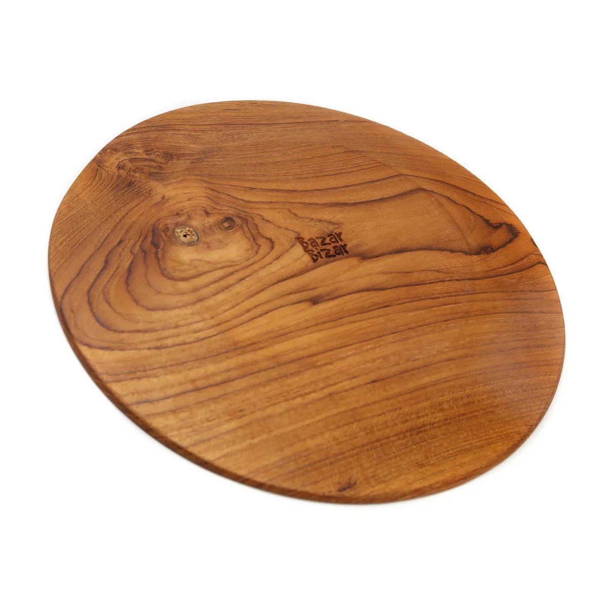 Assiette ronde en racine de teck - XL
