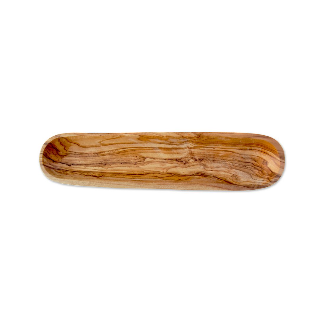 Bateau à oliviers (longueur env. 25 cm) en bois d'olivier
