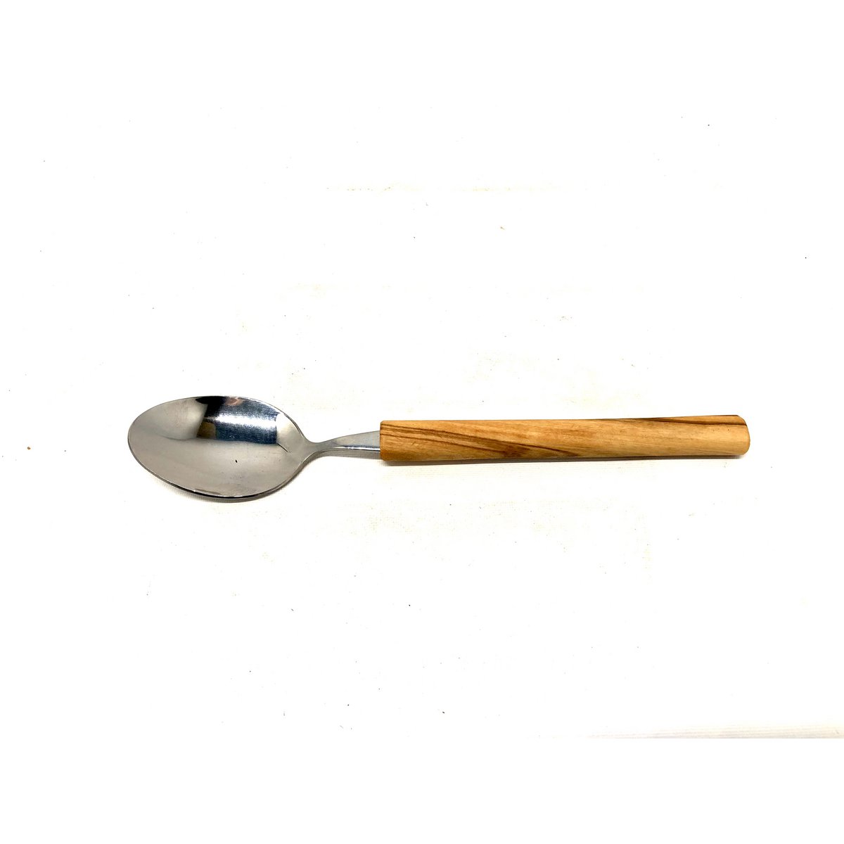 Couverts en acier inoxydable avec manche en bois d'olivier en lot de 3