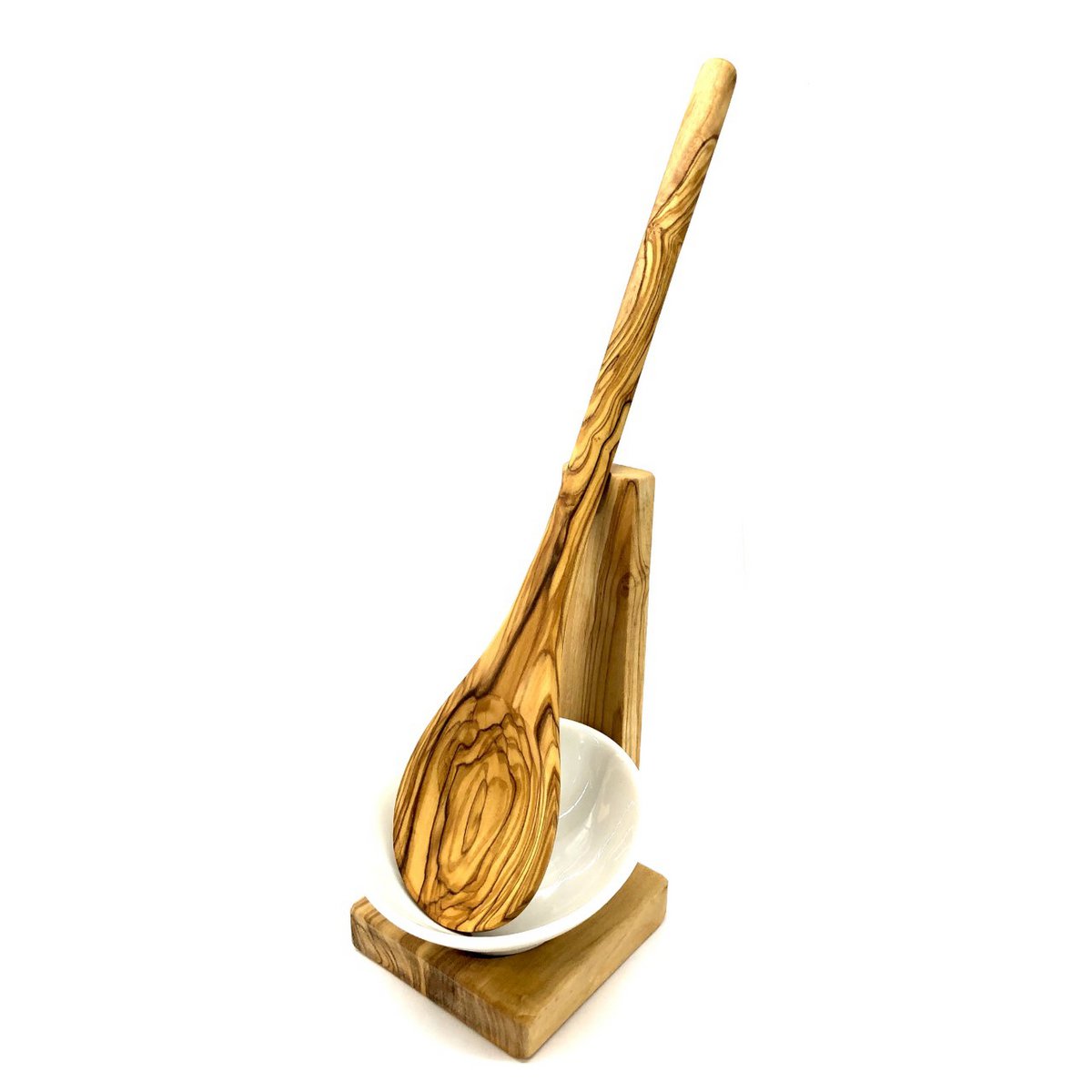 Porte-cuillère de cuisson avec cuillère de cuisson ronde