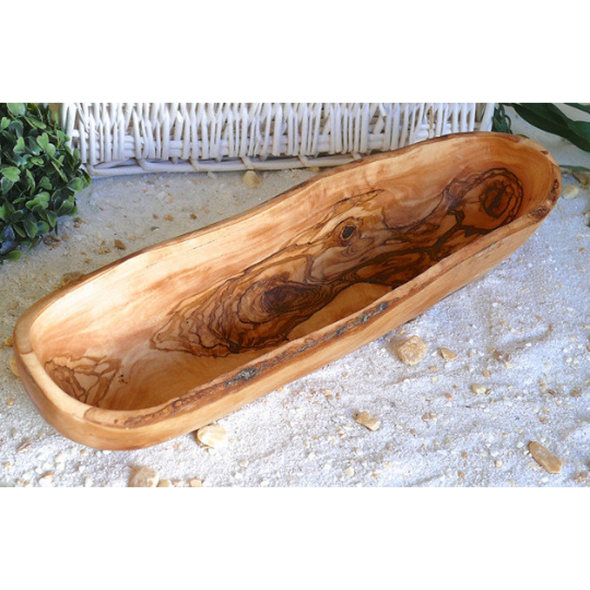 Bol à pain RUSTIC 35 – 39 cm en bois d'olivier