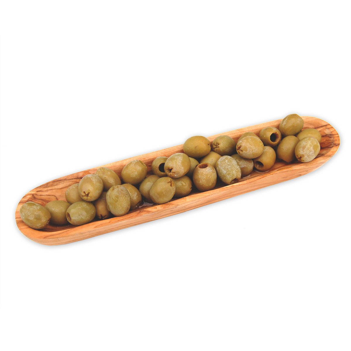 Bateau à oliviers (longueur env. 25 cm) en bois d'olivier
