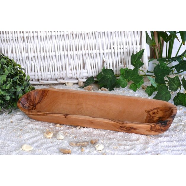 Bol à baguette et olivier (env.30 cm) en bois d'olivier