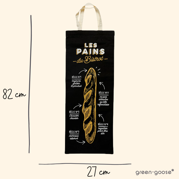 Green -goose Cotton Broodzag xxl - 27x82 cm - menthe / crème