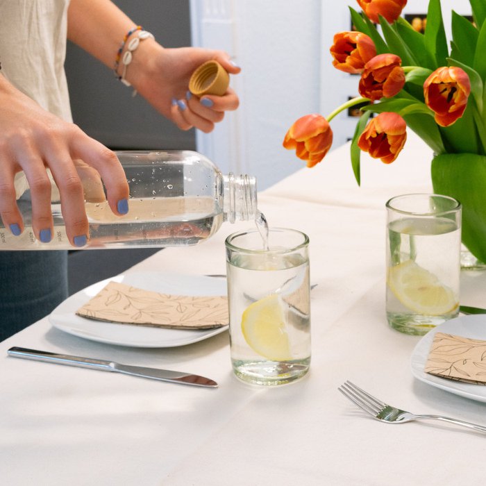 CARRY GLASS lot de 2 Verre à boire 300 ml - UPCYCLING