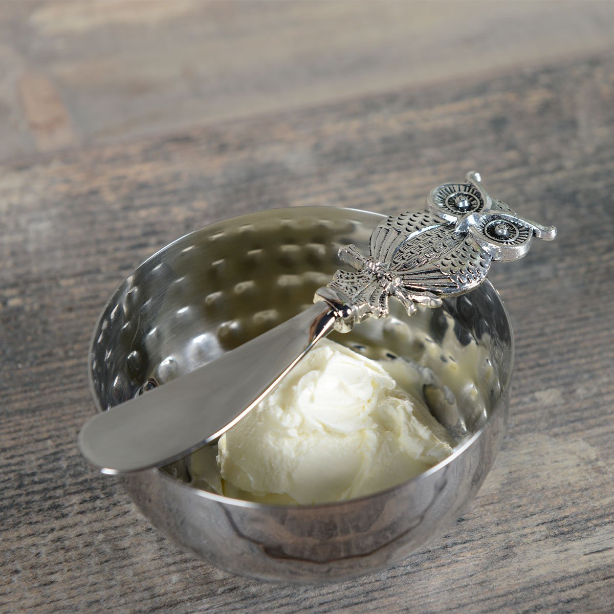 Tartineur chouette argent - lot de 2