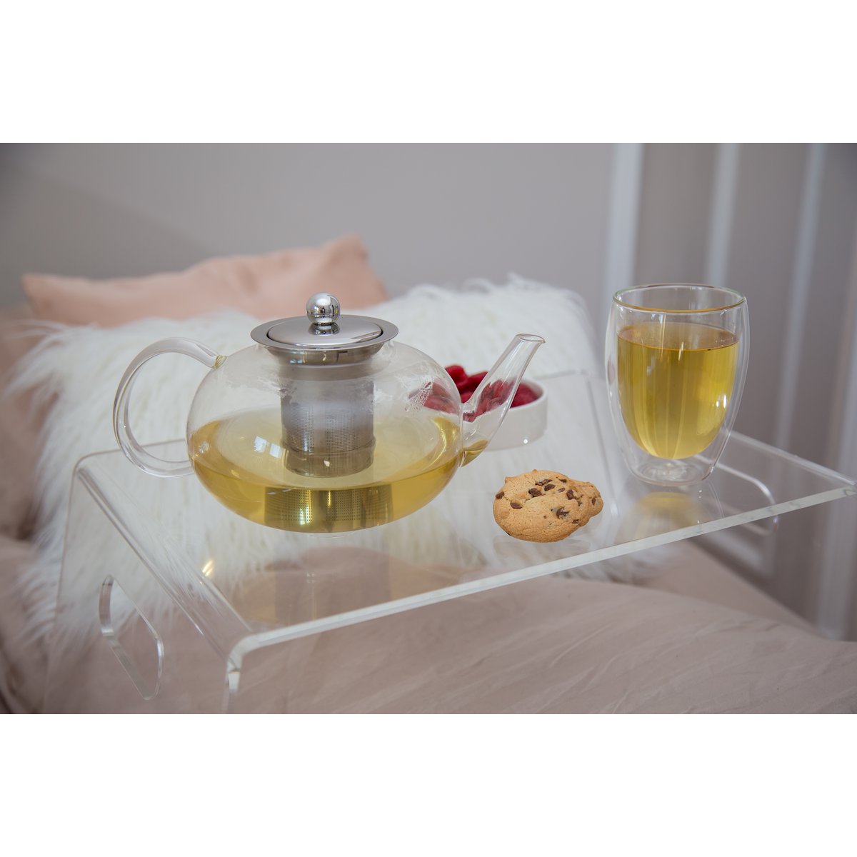 Tasses à thé en verre double paroi 250ml - lot de 2