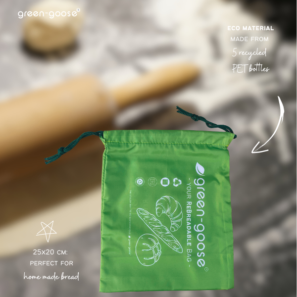 green-goose Ensemble de sacs à pain réutilisables en rPet
