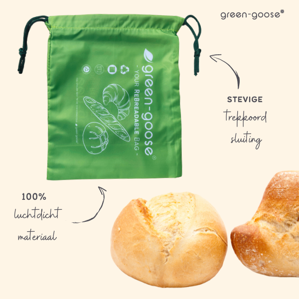 green-goose Ensemble de sacs à pain réutilisables en rPet