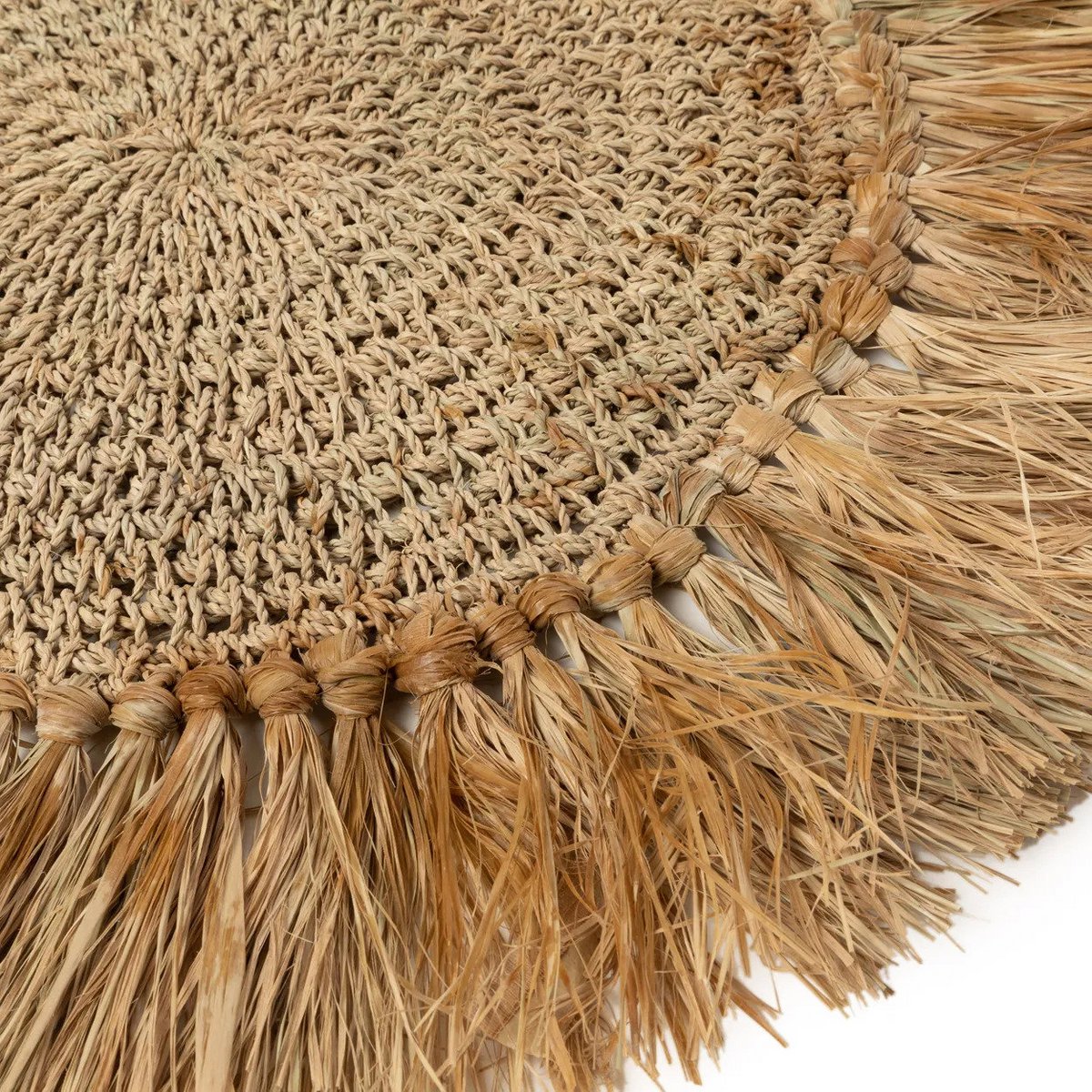 Le Set de Table en Raphia au Crochet - Naturel