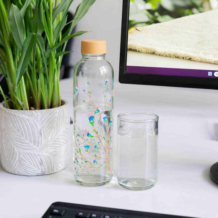 CARRY GLASS lot de 2 Verre à boire 300 ml - UPCYCLING